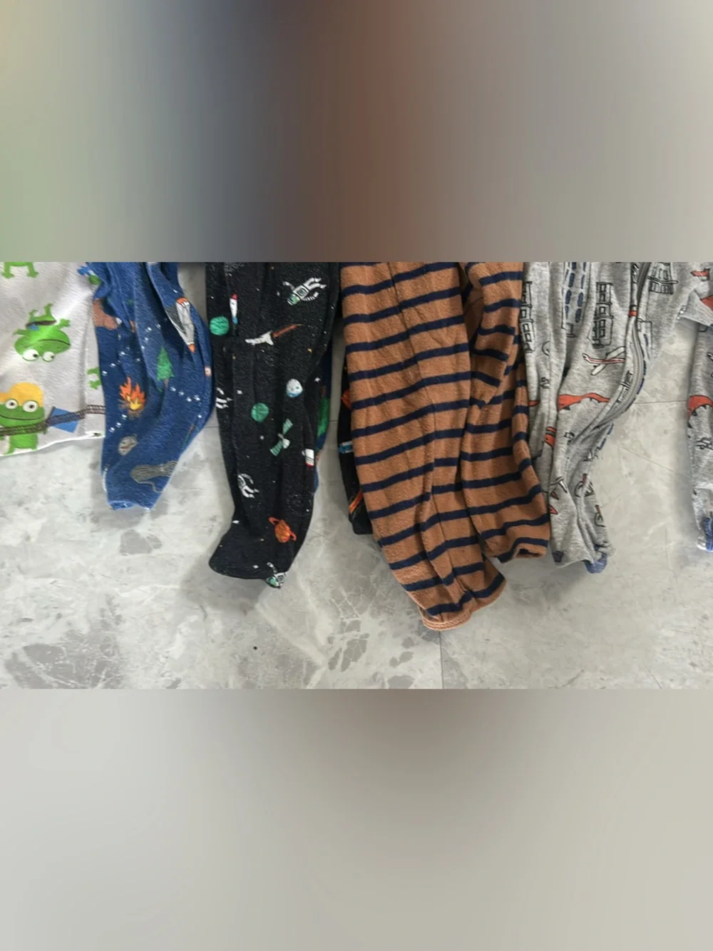 Carter's Mixed Boys Pajama Bundle - Green, Blue, Black, Brown, Gray